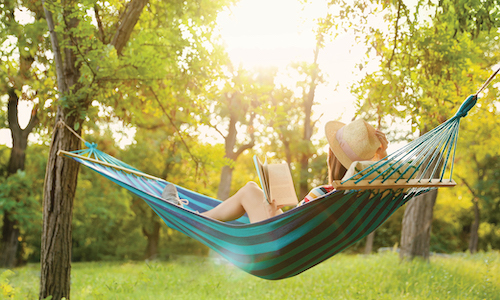 Teal Hammock Reading